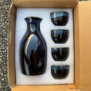 Zenfy Japanese Sake Set 5 Piece Blue
